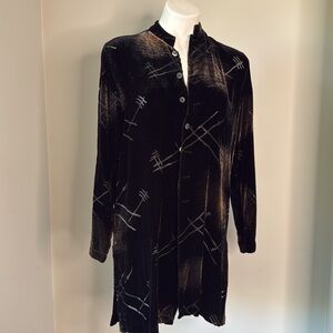 Chicos Design velvet Beaded Detailed Tunic size 0 EUC